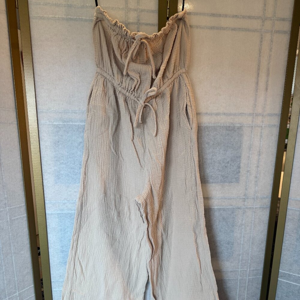 Forever 21 Strapless Jumpsuit Tied Waist